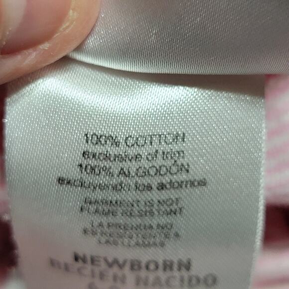 Chase Authentics Pink Stripes Infant Jumper w/ Footies "8 Dale Jr." - Size 6-9Mo - Picture 7 of 7